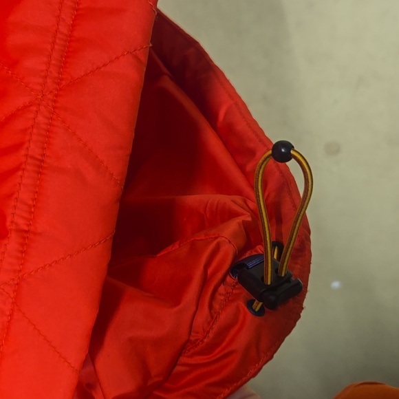 Red LL Bean quarter zip jacket with hood - Picture 8 of 8